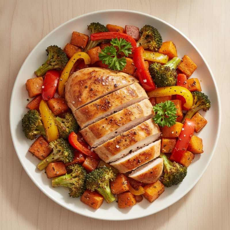 Herb-Roasted Chicken with Roasted Vegetables
