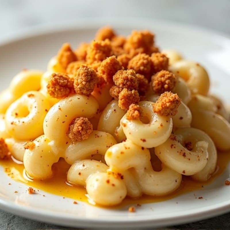 Baked Cauliflower Mac with Crispy Chickpea Crumbs