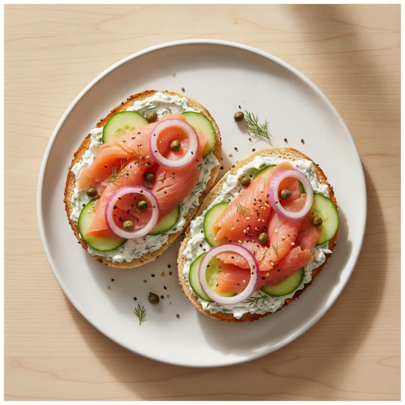 Smoked Salmon Everything Bagel