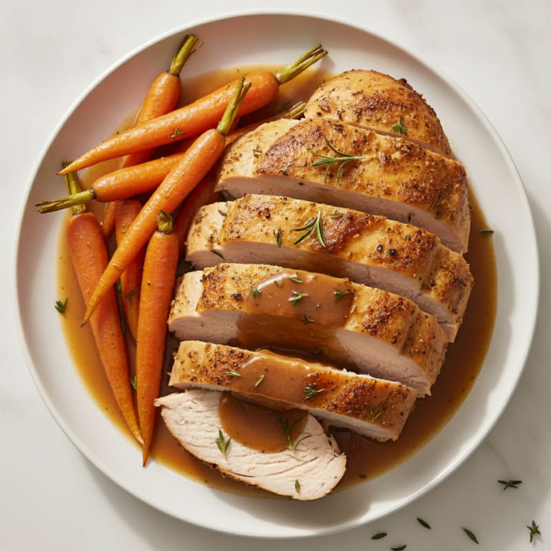 Herb-Roasted Turkey Breast with Pan Gravy