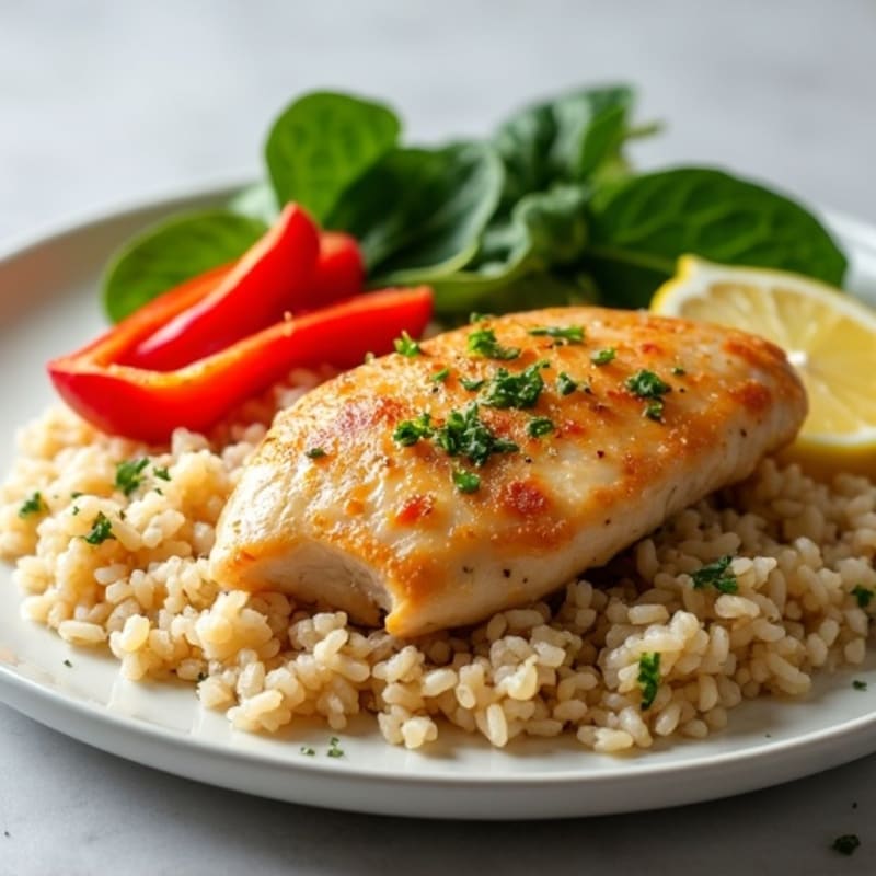 Citrus-Garlic Chicken and Fluffy Rice Skillet