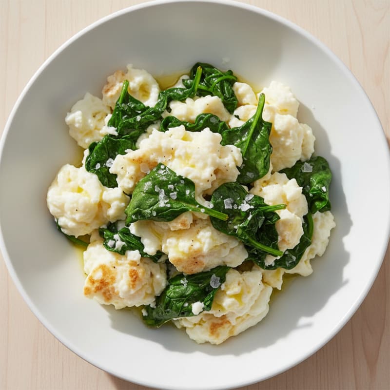Egg White Spinach Scramble