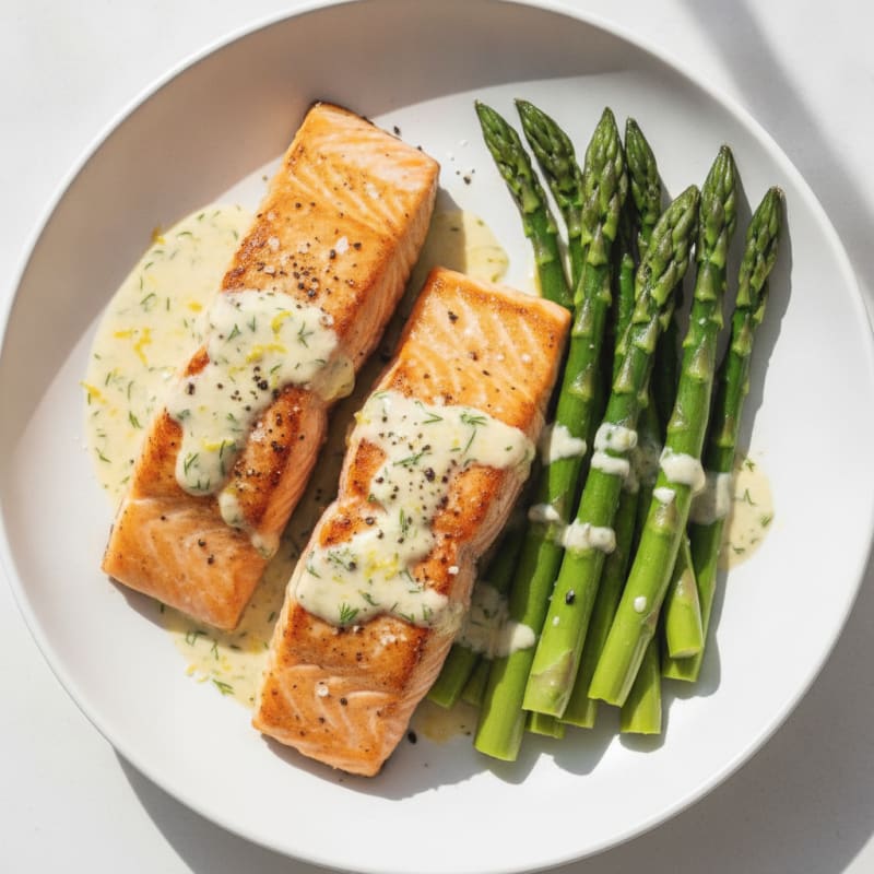 Pan-Seared Salmon with Lemon-Dill Sauce