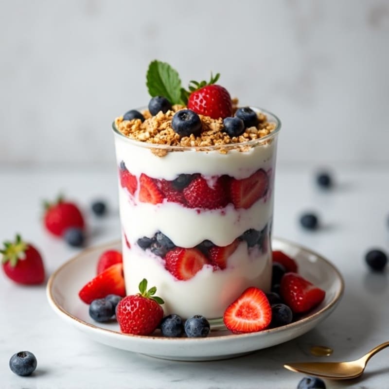 Creamy Greek Yogurt Protein Parfait with Berries