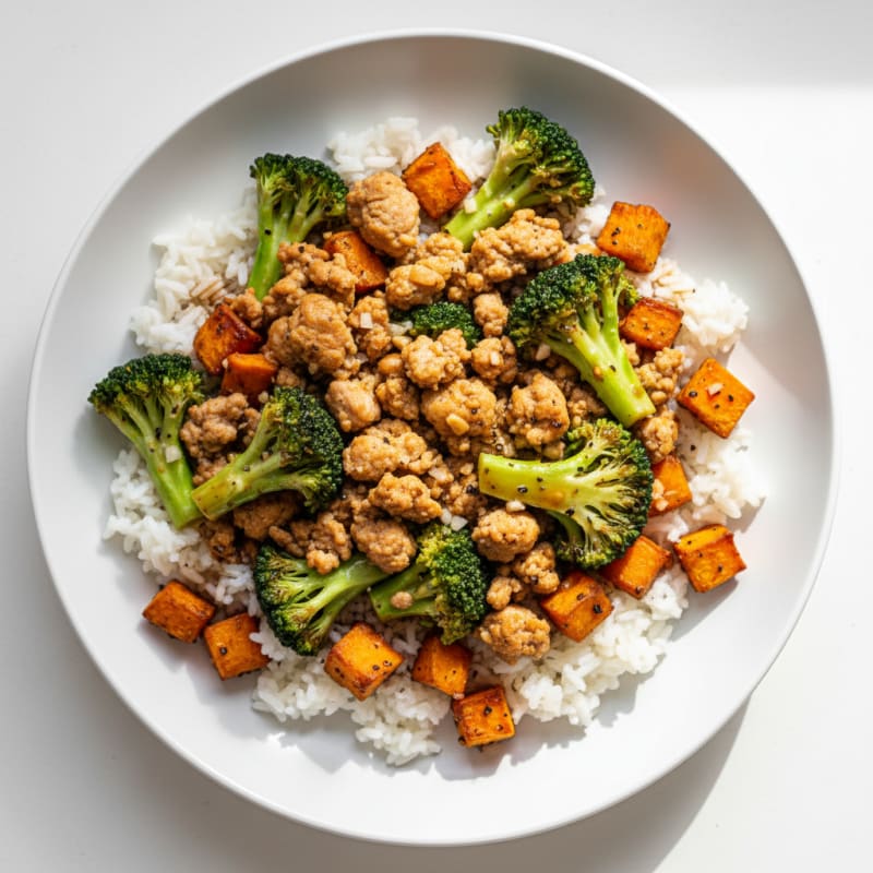 Ground Turkey and Broccoli Rice Bowl