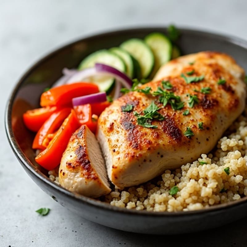 Herb-Spiced Chicken Shawarma Bowl with Roasted Vegetables