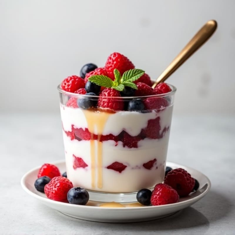 Creamy Greek Yogurt Protein Parfait with Mixed Berries