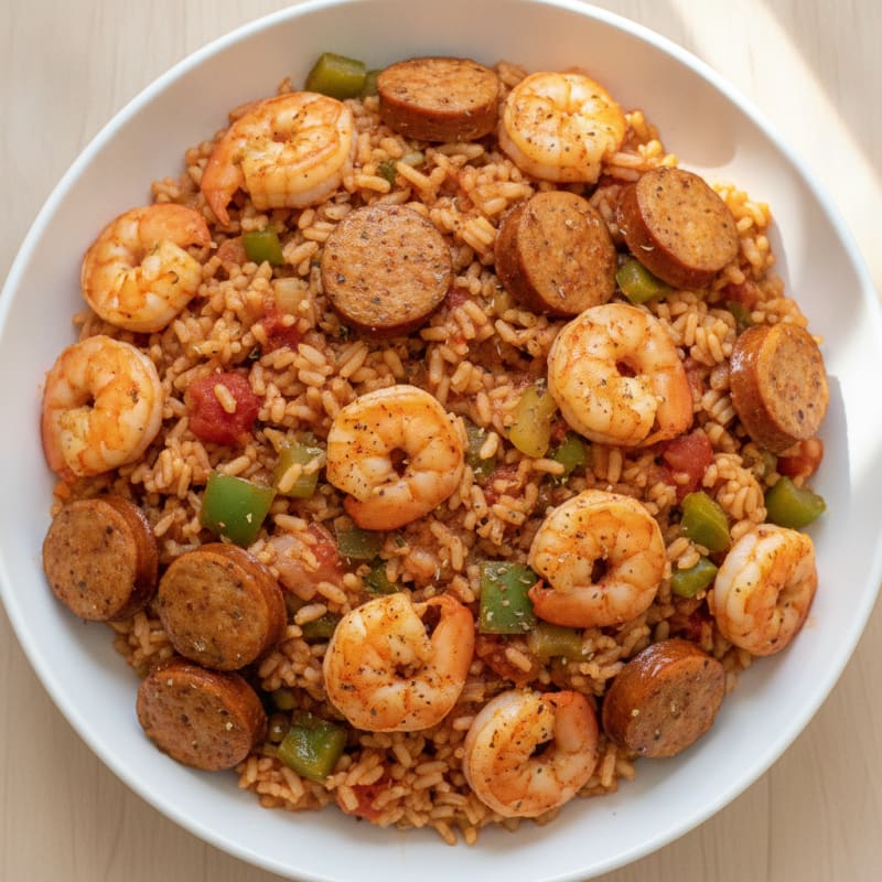 Creole Shrimp and Sausage Jambalaya