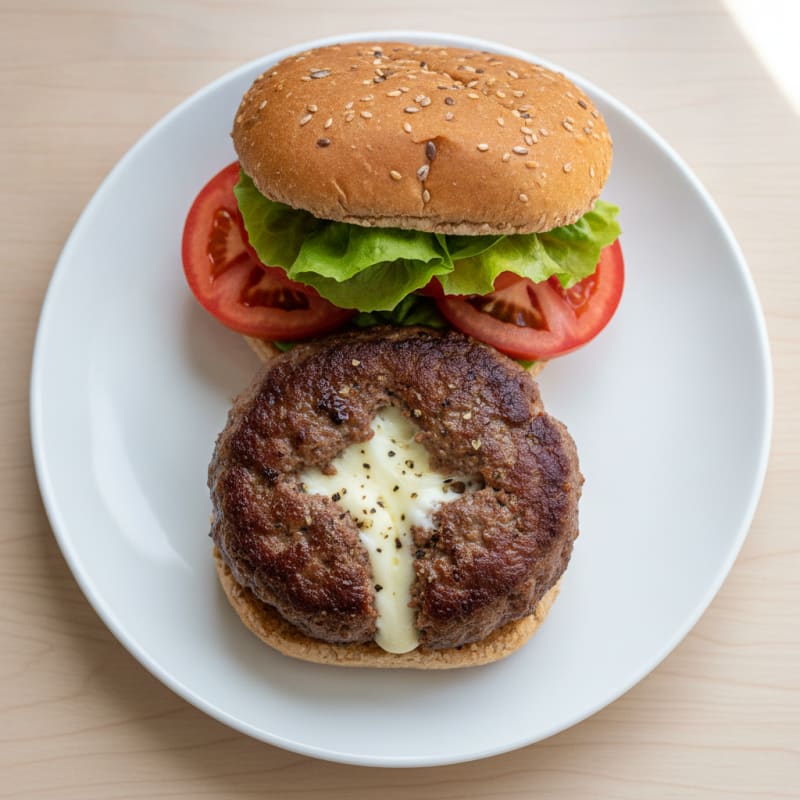 Mozzarella Stick Stuffed Burger