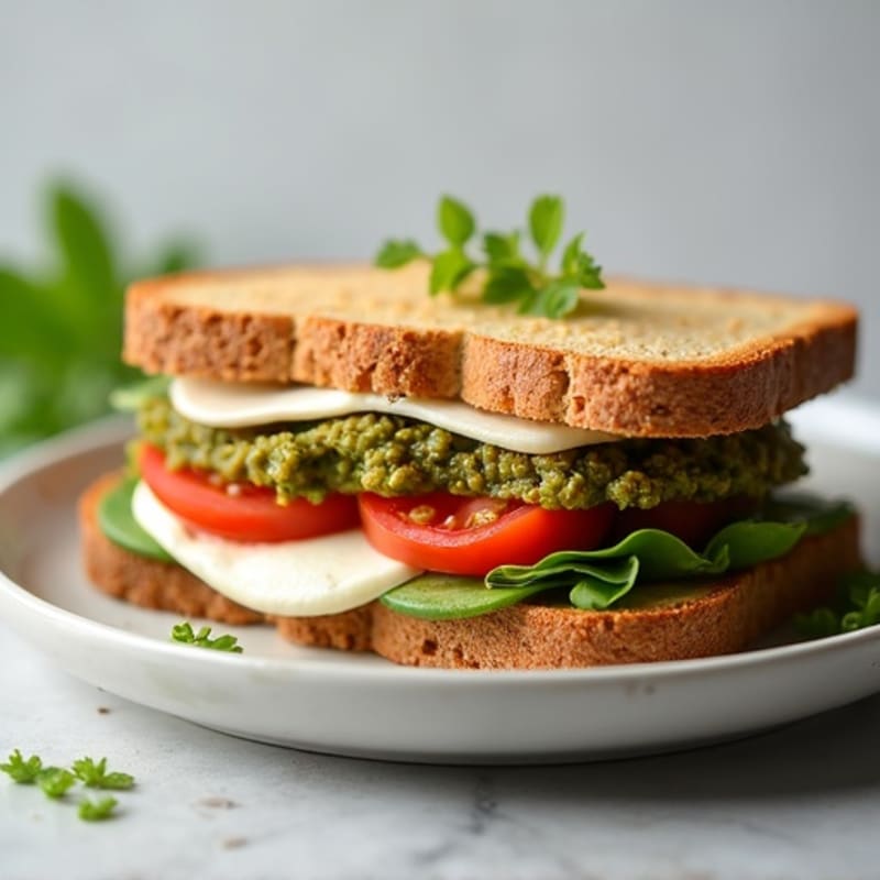 Pesto Turkey Panini with Fresh Mozzarella