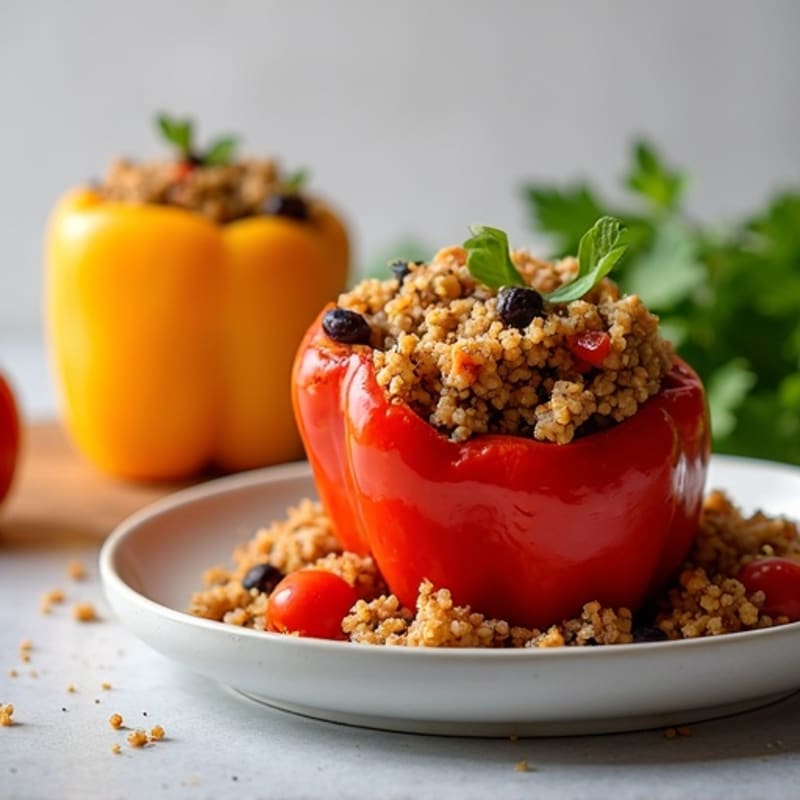 Lean Ground Turkey Stuffed Bell Peppers
