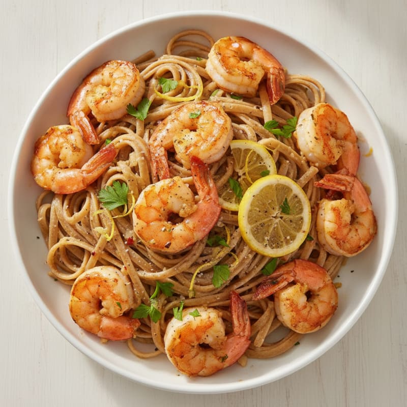 Garlic Butter Shrimp Scampi with Linguine