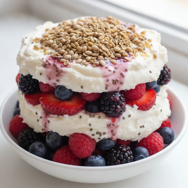 Creamy Greek Yogurt Protein Parfait with Mixed Berries