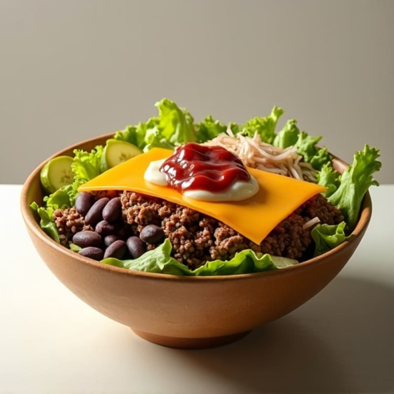 Lean Ground Beef Big Mac Protein Bowl