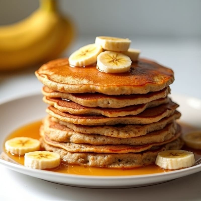 Protein-Packed Caramelized Banana Oat Pancakes