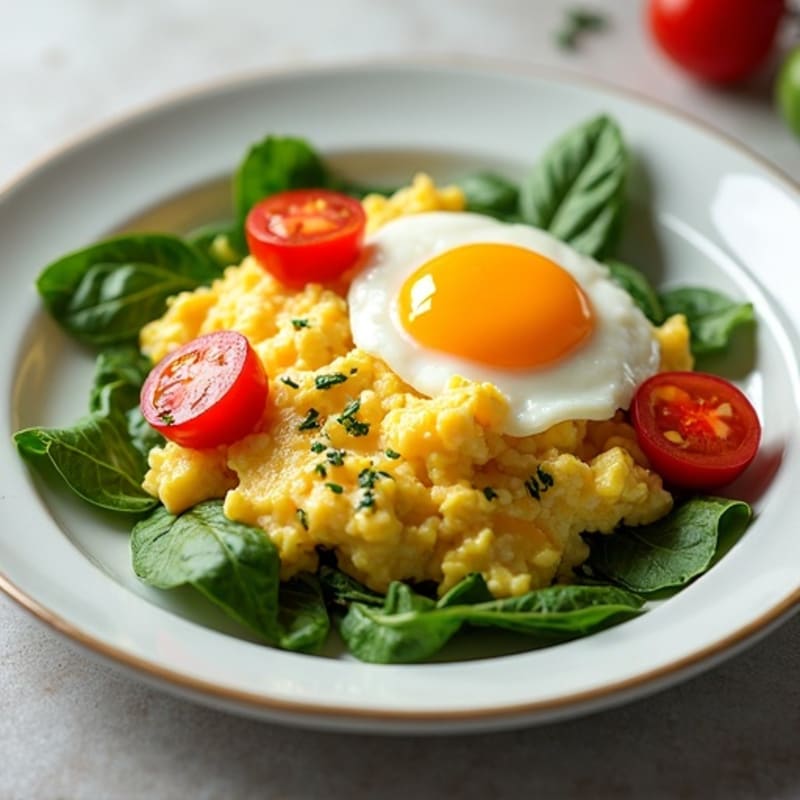 Creamy Cottage Cheese and Egg Scramble