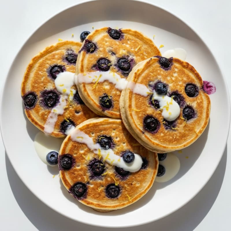 Blueberry Ricotta Pancakes with Lemon Zest