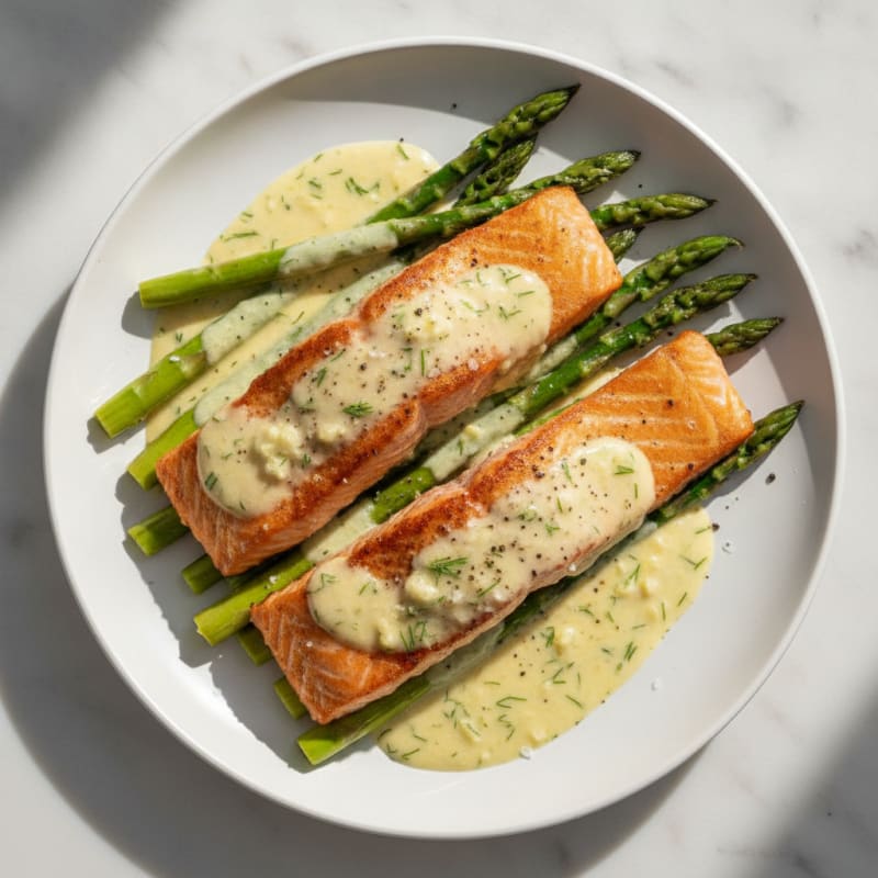 Pan-Seared Salmon with Lemon-Dill Sauce