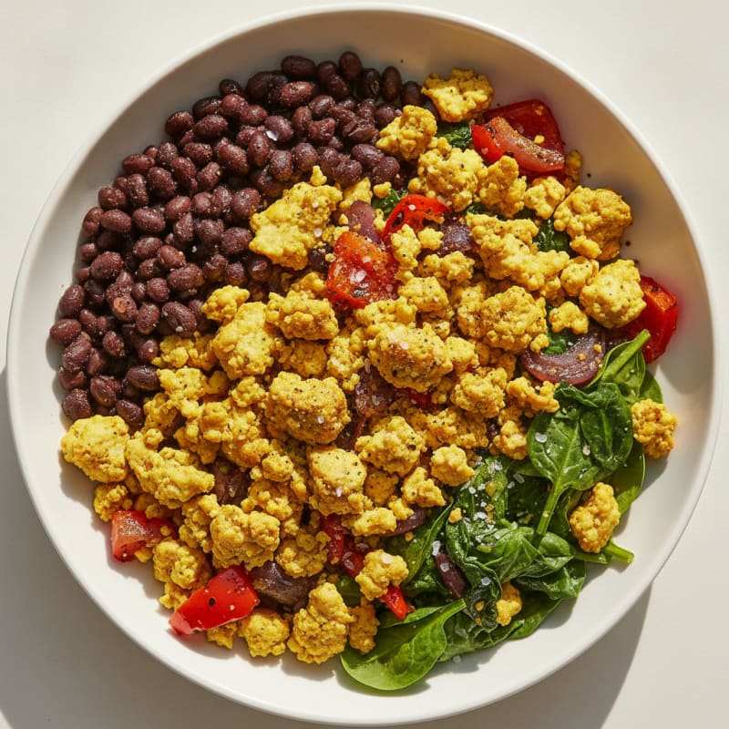 Savory Tofu Scramble with Roasted Vegetables