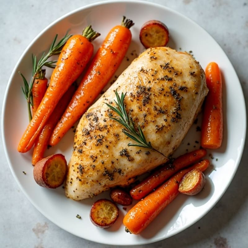 Herb-Crusted Sheet Pan Chicken with Roasted Root Vegetables