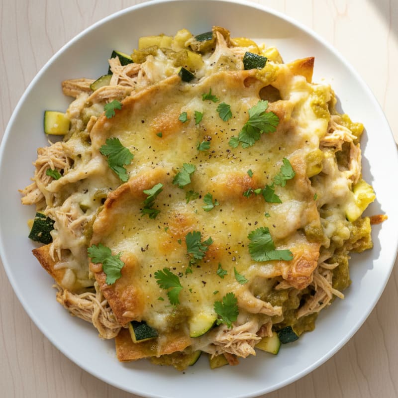 Chicken Enchilada Bake with Green Chile
