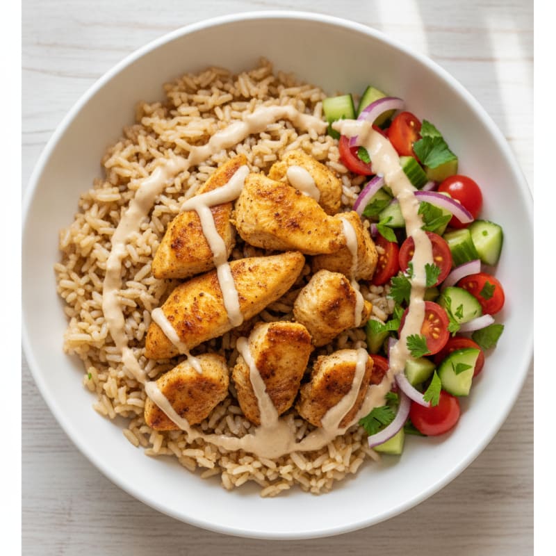 Chicken Shawarma Rice Bowl