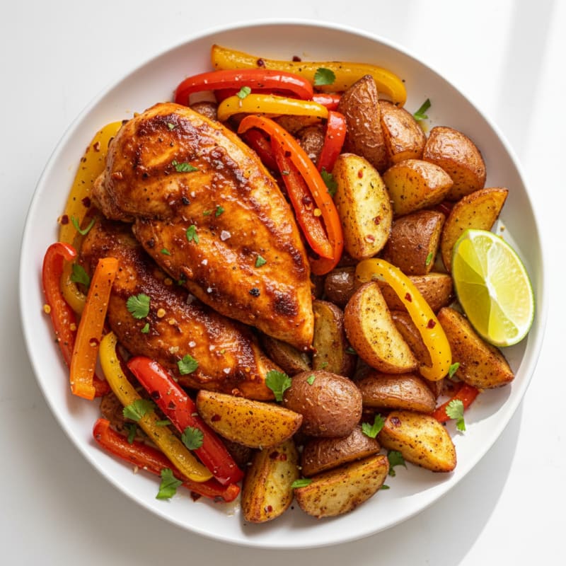Spicy Chipotle Chicken and Crispy Roasted Potatoes