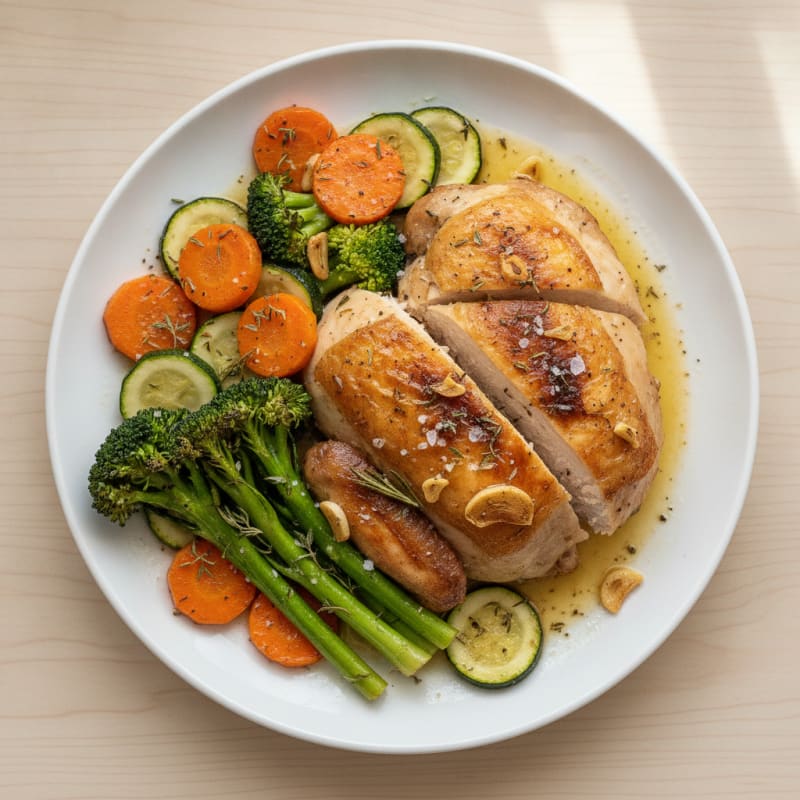 Garlic Herb Roasted Chicken with Vegetables