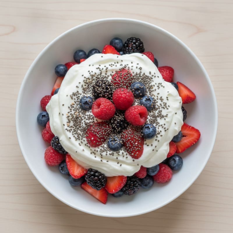 Creamy Greek Yogurt Protein Parfait with Mixed Berries