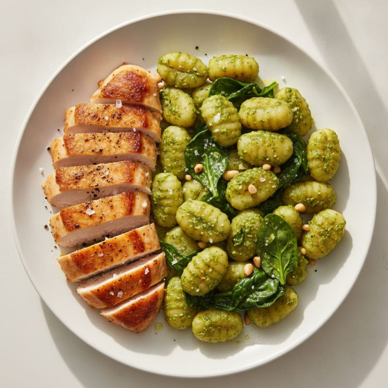Seared Chicken and Pesto Gnocchi