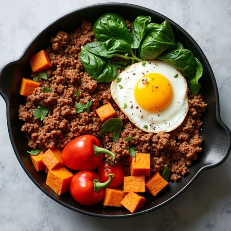 Protein-Packed Sweet Potato and Beef Skillet