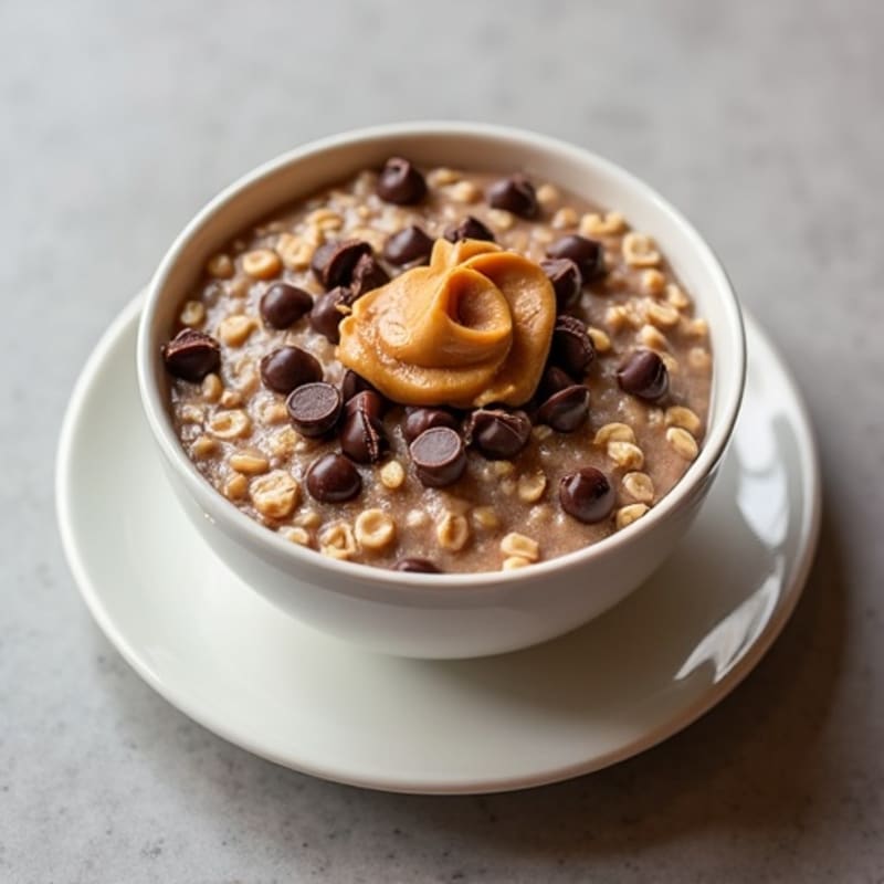 Creamy Dark Chocolate Peanut Butter Oats
