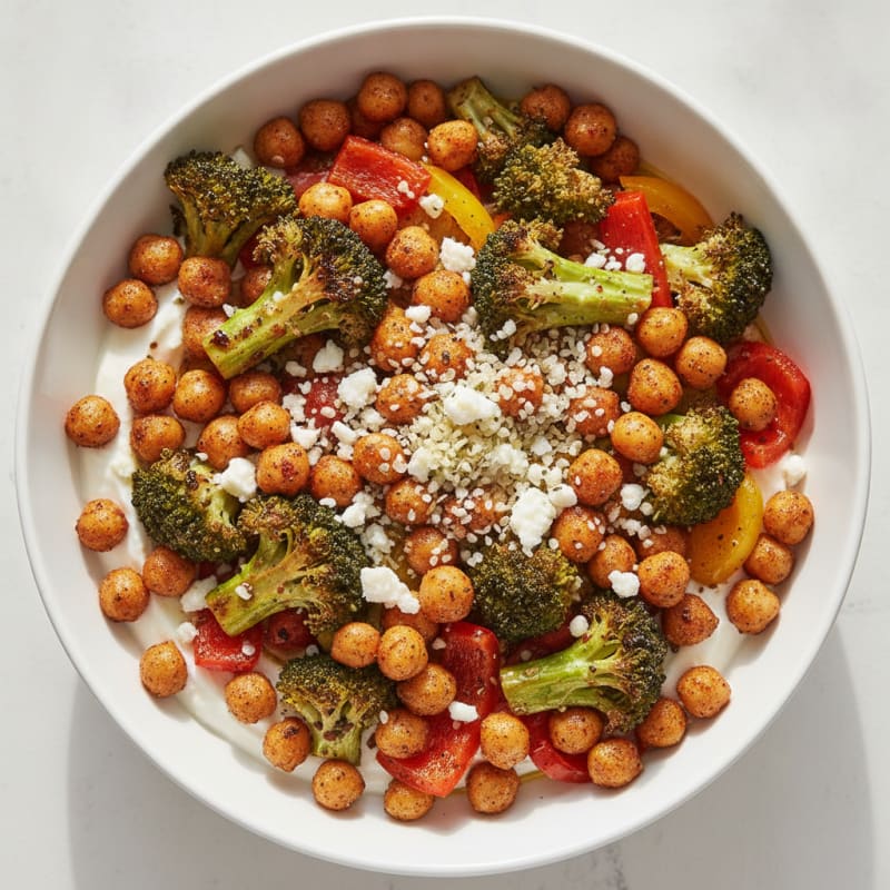 Hearty Roasted Vegetable and Chickpea Bowl