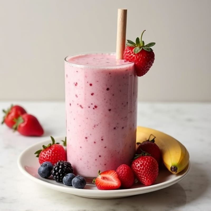 Lean Vanilla Berry Protein Smoothie