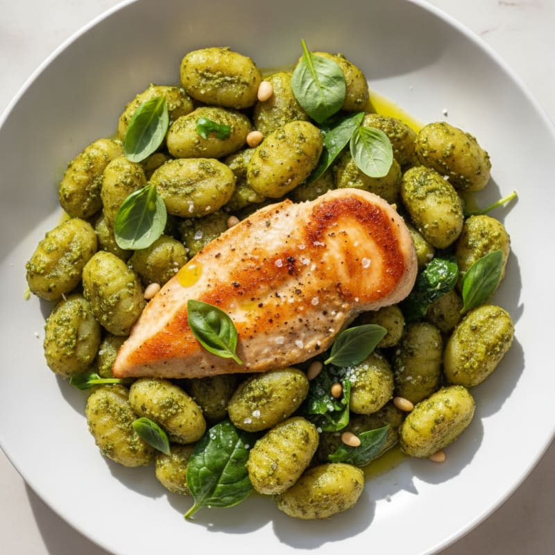 Gnocchi with Basil Pesto