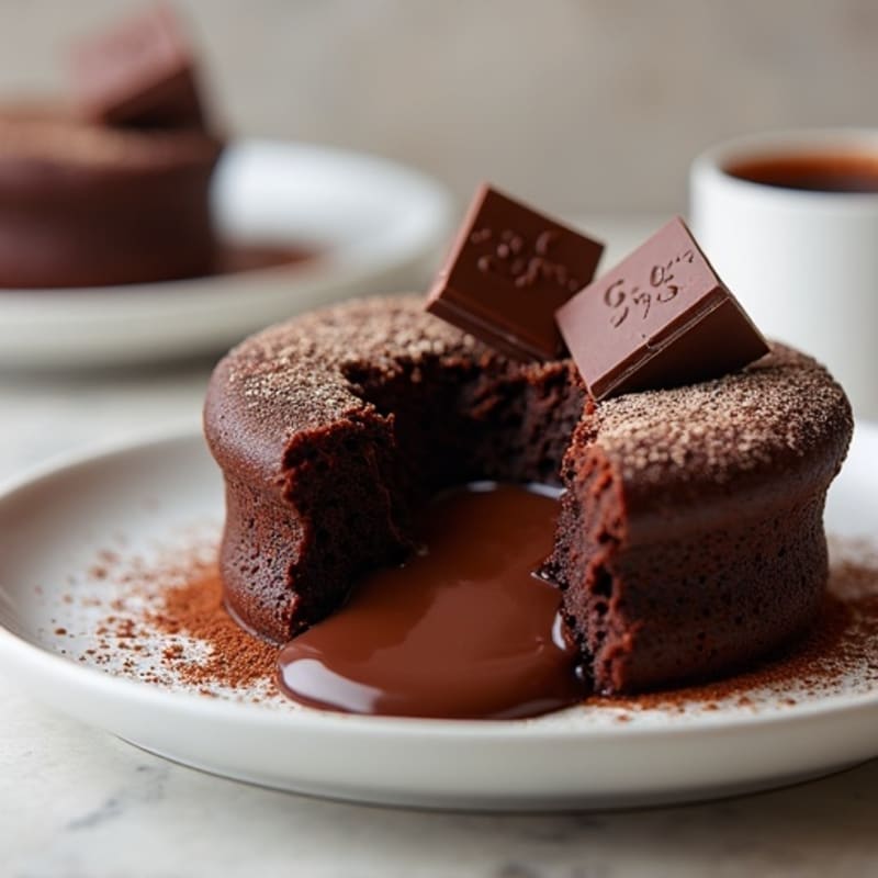 Protein-Rich Dark Chocolate Lava Cake