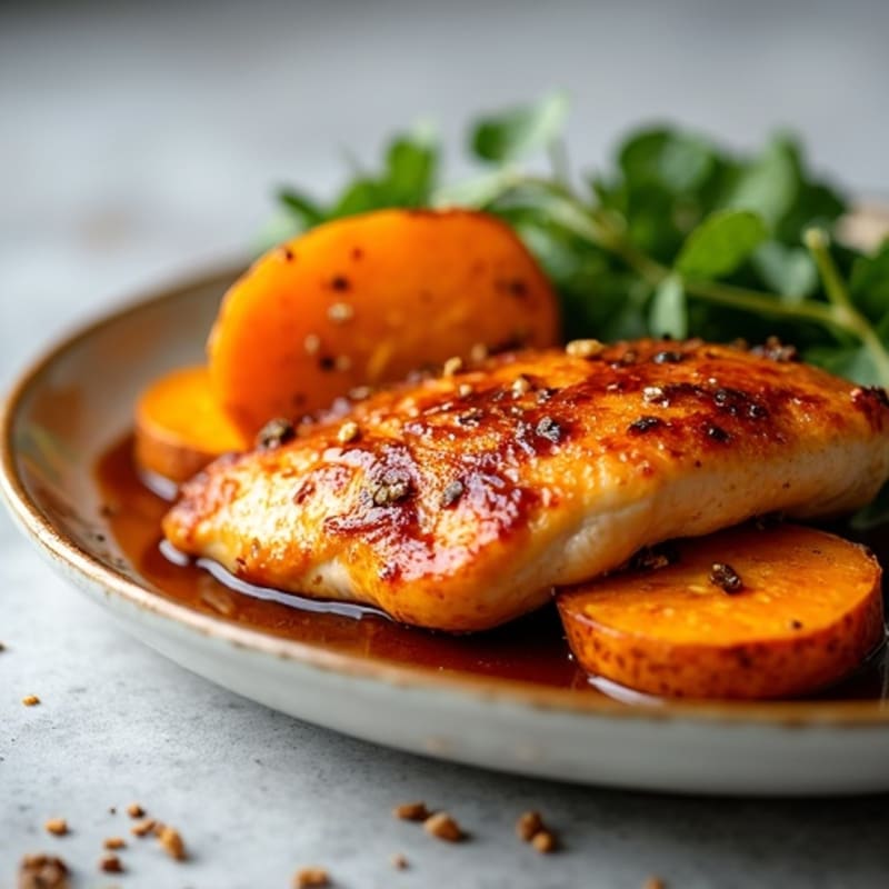 Maple-Glazed Chicken with Roasted Sweet Potatoes