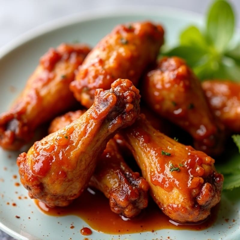 Crispy Baked Spicy BBQ Chicken Wings