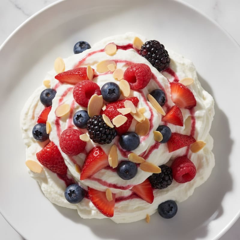 Silky Greek Yogurt Protein Mousse with Mixed Berries