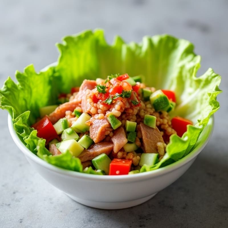 Fresh Spicy Tuna Lettuce Wraps