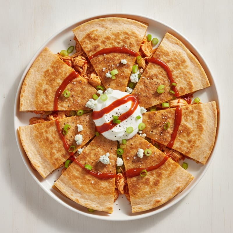 Buffalo Chicken and Blue Cheese Quesadilla
