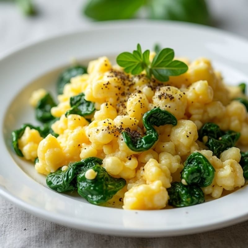 Egg White Spinach Scramble