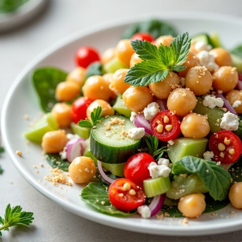 Creamy Chickpea Salad with Crisp Veggies