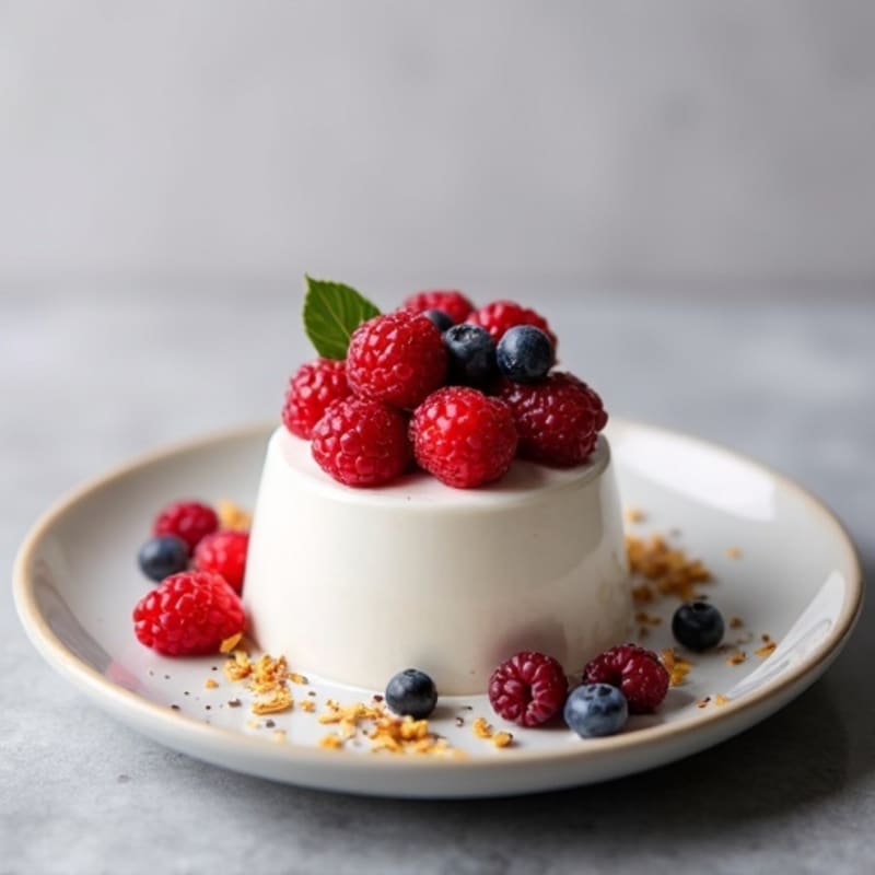 Silky Greek Yogurt Protein Mousse with Berries