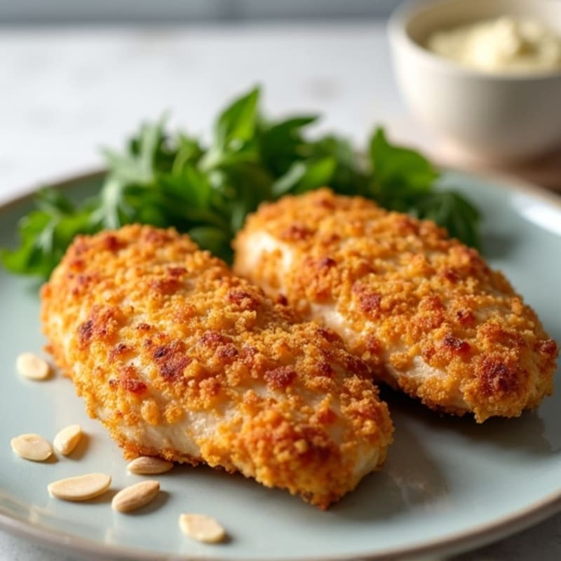 Oven-Baked Crispy Almond-Crusted Chicken