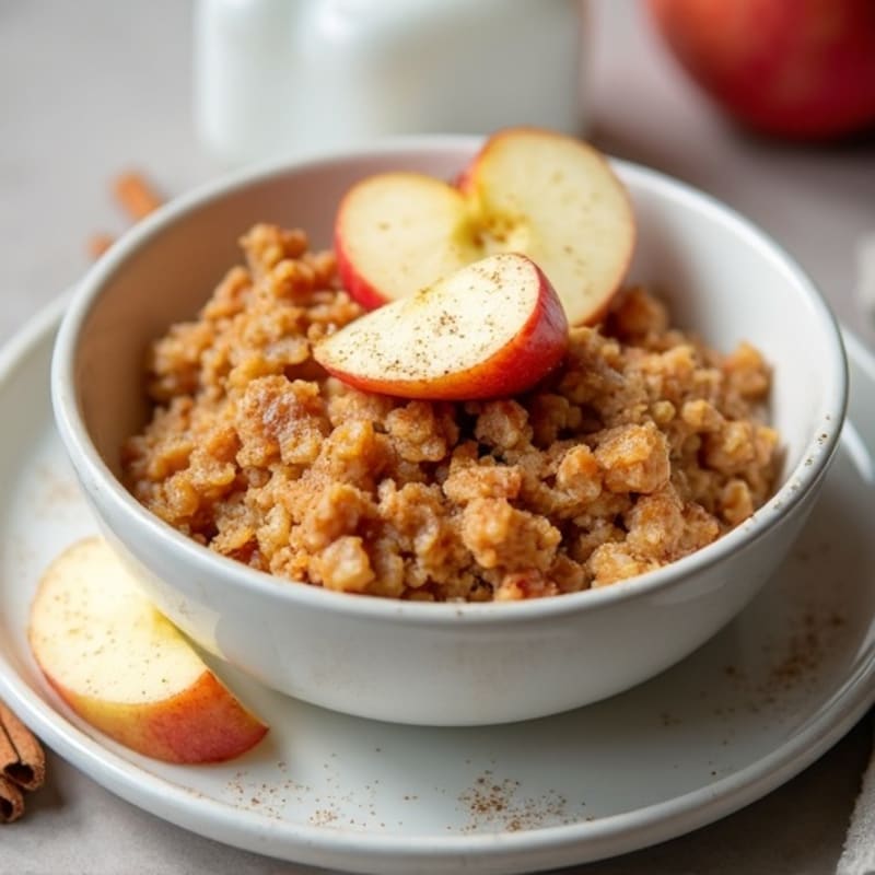 Baked Cinnamon Apple Protein Oatmeal