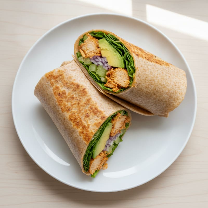 Buffalo Ranch Chicken Salad Wrap