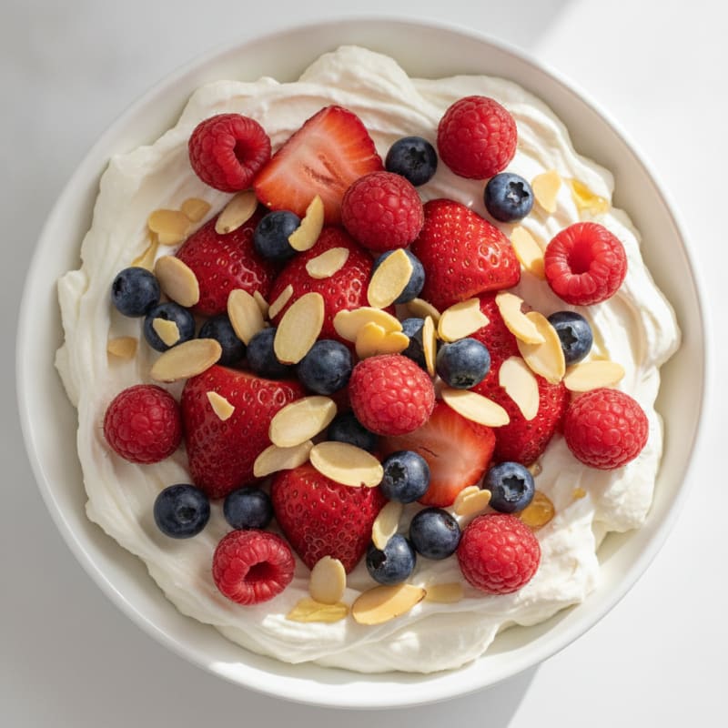 Silky Greek Yogurt Protein Pudding with Berries