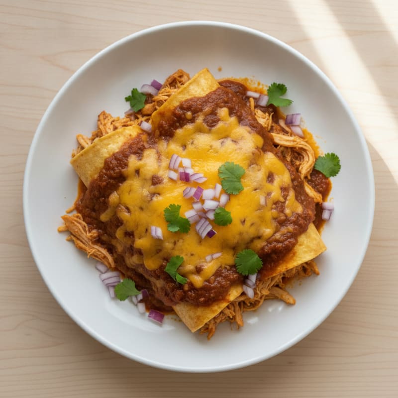 Chicken Enchiladas with Ancho Chili Sauce