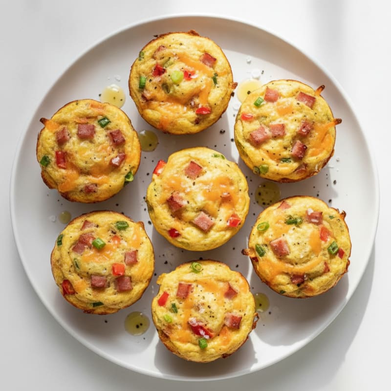 Ham and Cheddar Egg Muffins